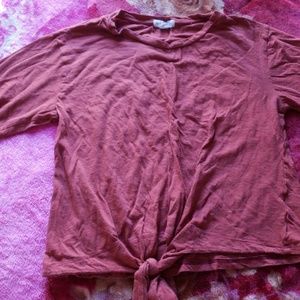 Tilly's rusty mauve crop top